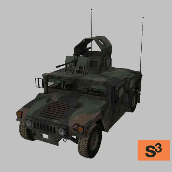 M1151A1B1 · OGPK · M2A1 · AN-PAS-13(V3) · US · camo — 3D model preview