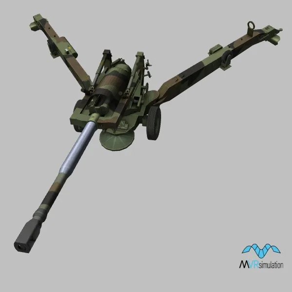 M198 · US · camo — 3D model preview