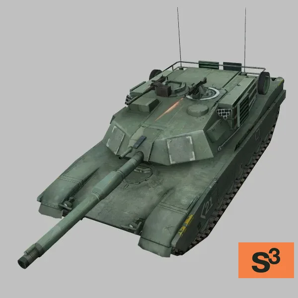 M1A1 · US · green — 3D model preview