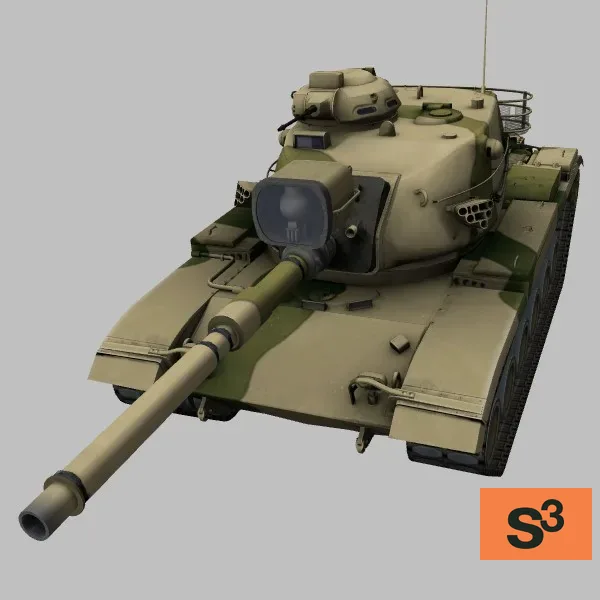 M60A3 · OM · camo — 3D model preview