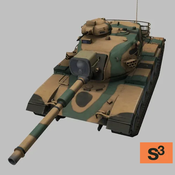 M60A3 · TR · camo — 3D model preview