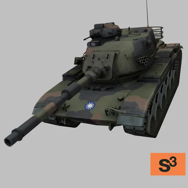 M60A3-TTS · TW · camo — 3D model preview