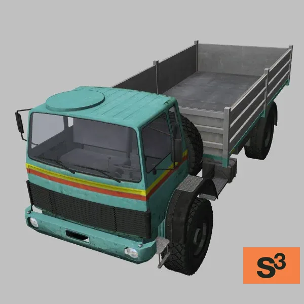 Magirus-flatbed · SO · blue — 3D model preview