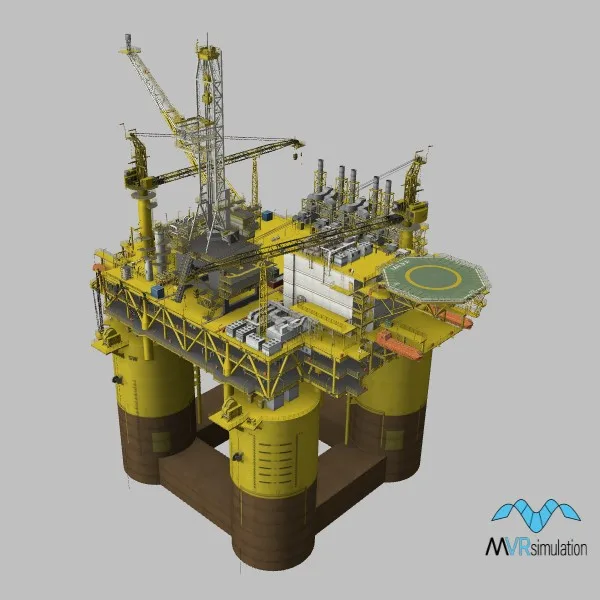 Malikai-Tension-Leg-Platform · NL · yellow — 3D model preview