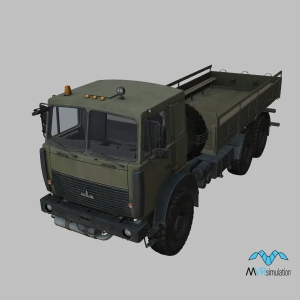 MAZ-631705-flatbed · RU · green — 3D model preview
