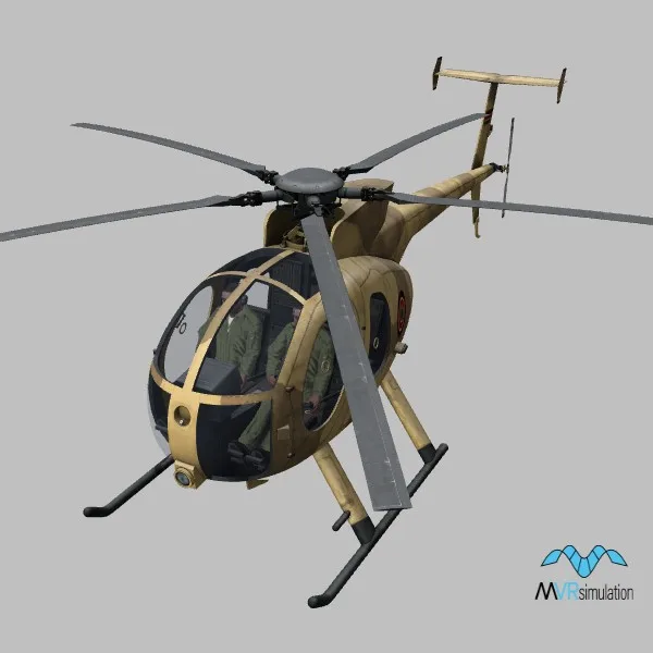MD500D · KE · camo — 3D model preview