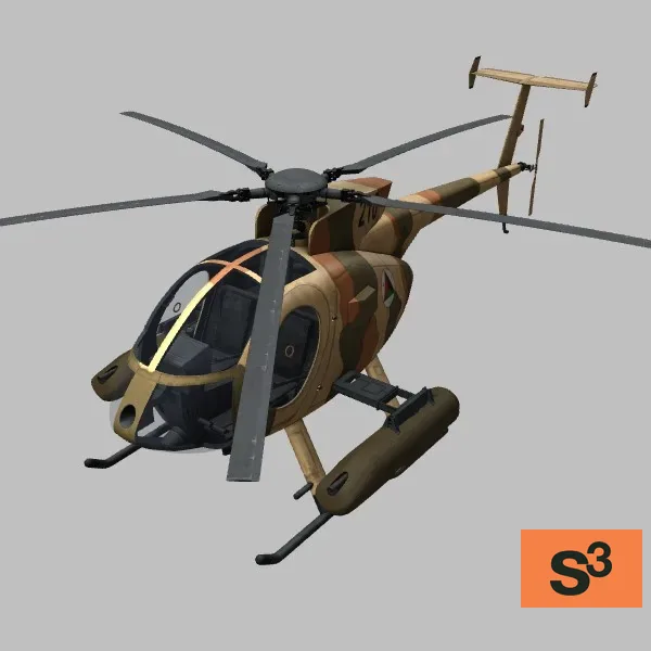 MD530F · AF · camo — 3D model preview