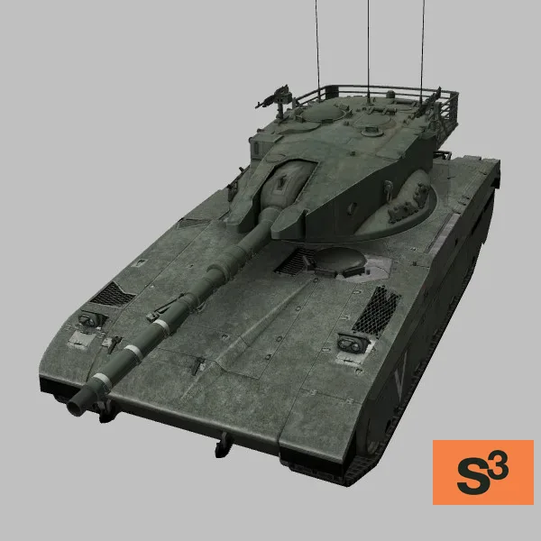 Merkava-Mark-I · IL · green — 3D model preview