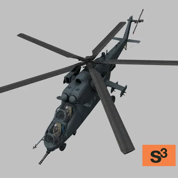 Mi-35M · RU · grey — 3D model preview