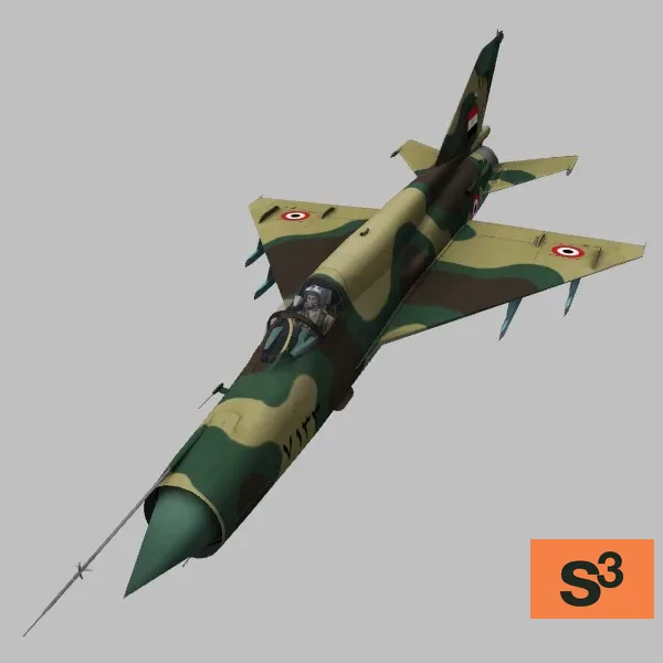 MiG-21MF · EG · camo — 3D model preview