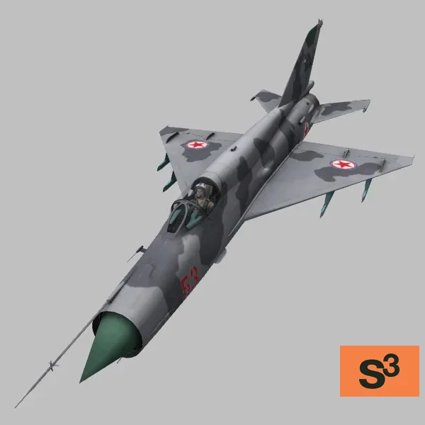 MiG-21PFM · KP · camo — 3D model preview