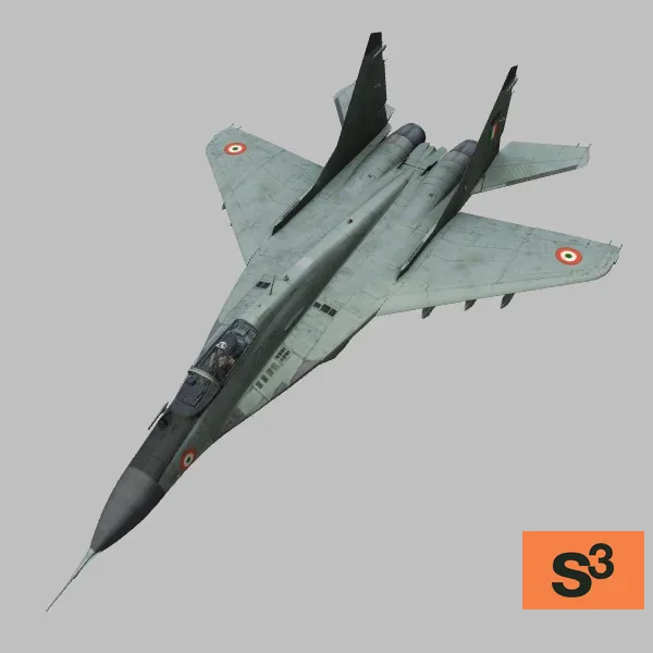 Mig-29 · IN · grey — 3D model preview
