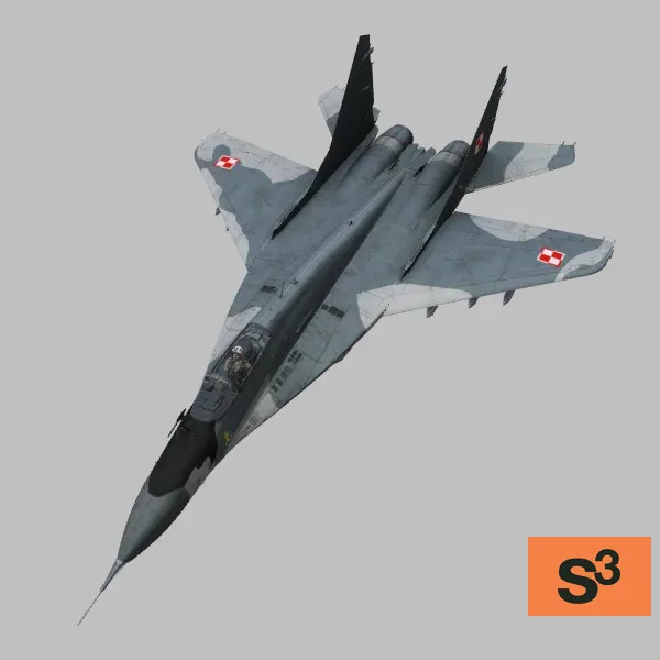 Mig-29B · PL · camo — 3D model preview