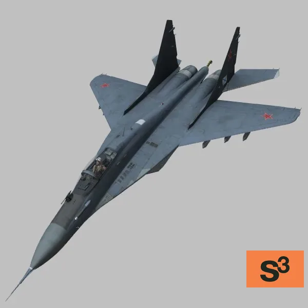 MiG-29K · RU · grey — 3D model preview