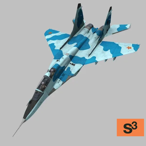 Mig-29UB · KZ · camo — 3D model preview