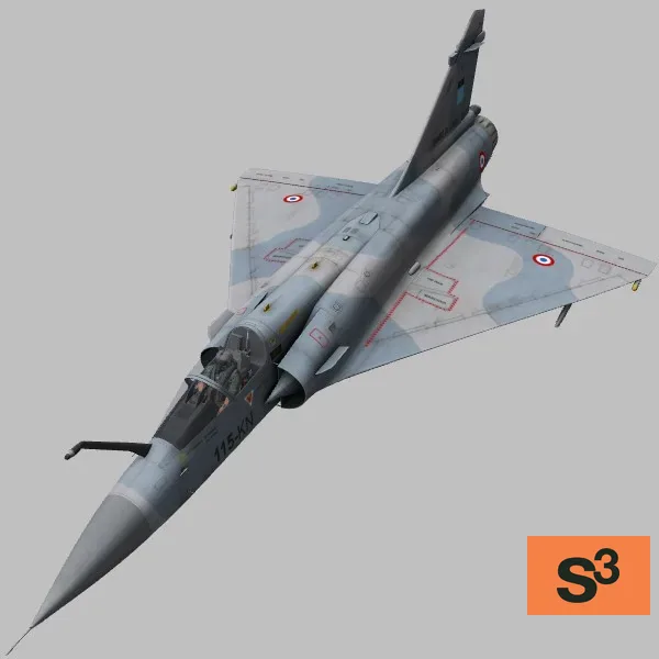 Mirage-2000C · FR · camo — 3D model preview