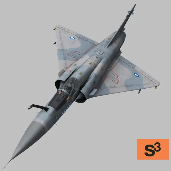 Mirage-2000EG · GR · camo — 3D model preview