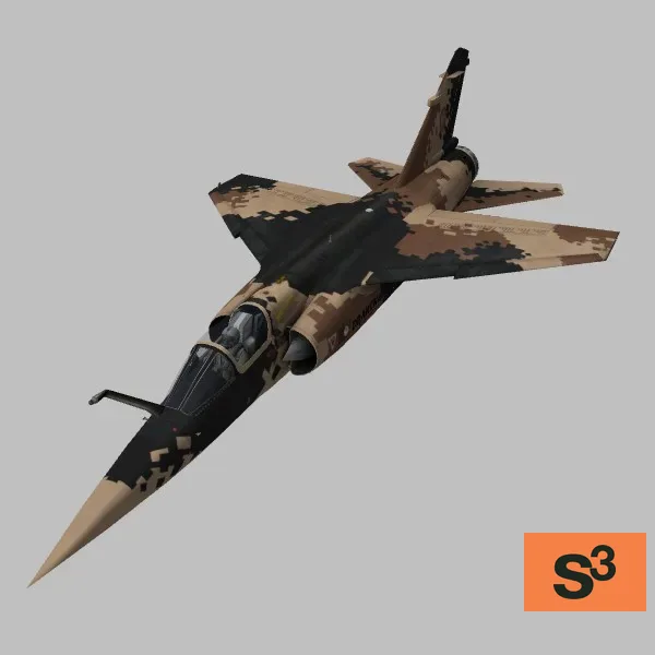 Mirage-F1M · US · digital-camo — 3D model preview