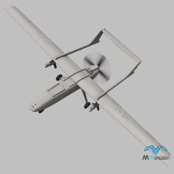 Mohajer-6 · IR · grey — 3D model preview