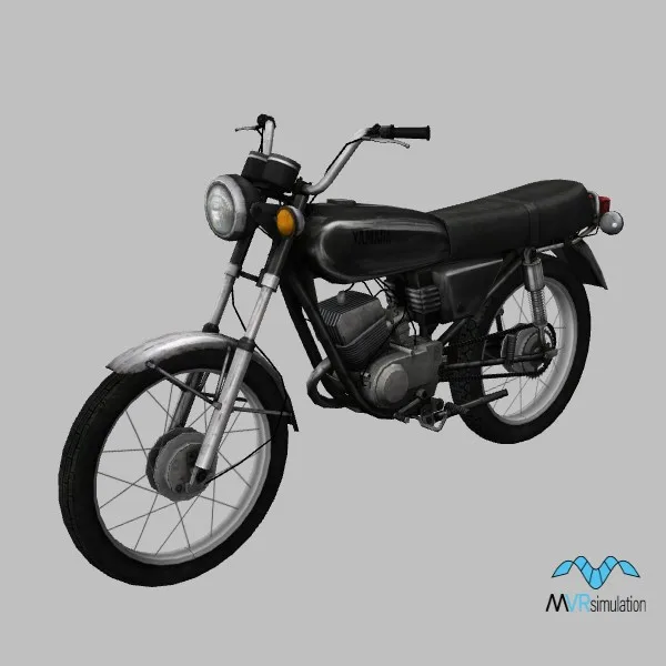 motorcycle-006 black — 3D model preview