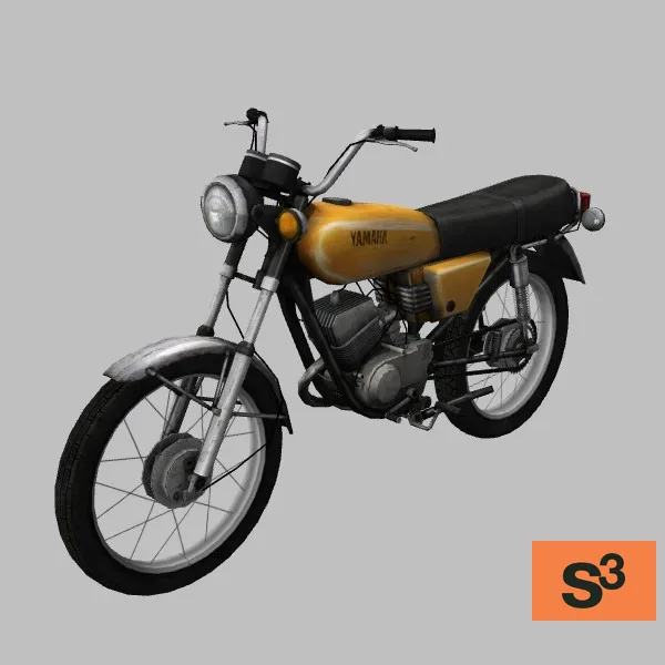 motorcycle-006 orange — 3D model preview
