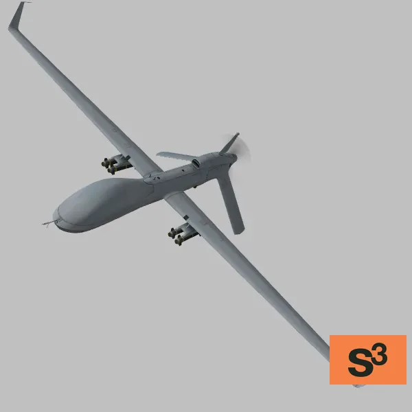 MQ-1C-ER · US · grey — 3D model preview