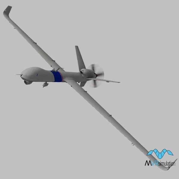 MQ-9B · US · blue — 3D model preview