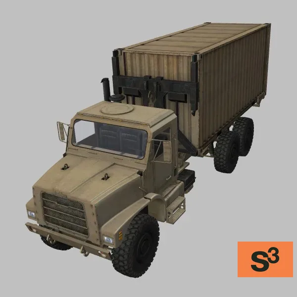 MTVR-LHS-6x6 · US · desert — 3D model preview