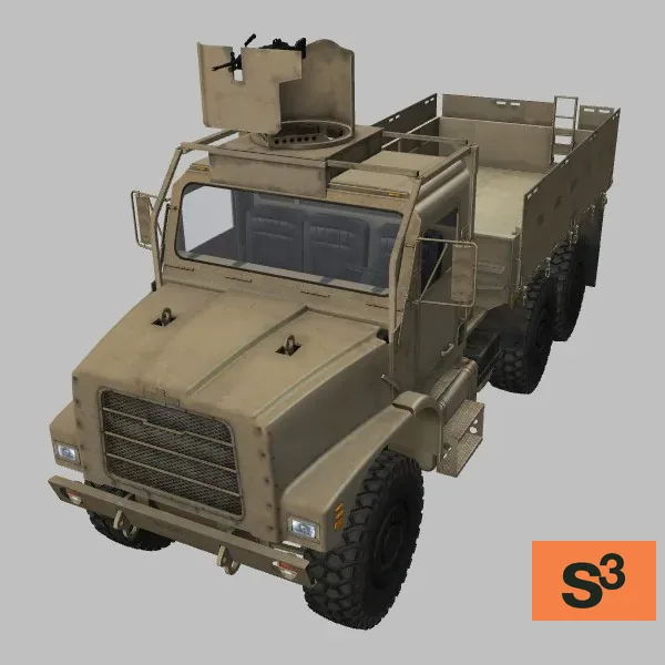 MTVR-MK23 · M249B · US · desert — 3D model preview