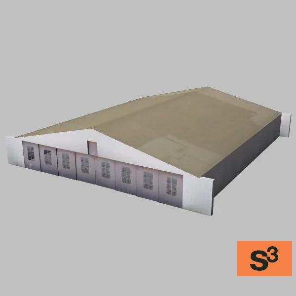 Nellis 023 phase hangar — 3D model preview