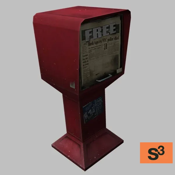 newspaper-dispenser-005 — 3D model preview