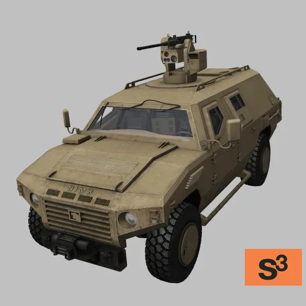 NIMR-II-4x4 · AE · desert — 3D model preview