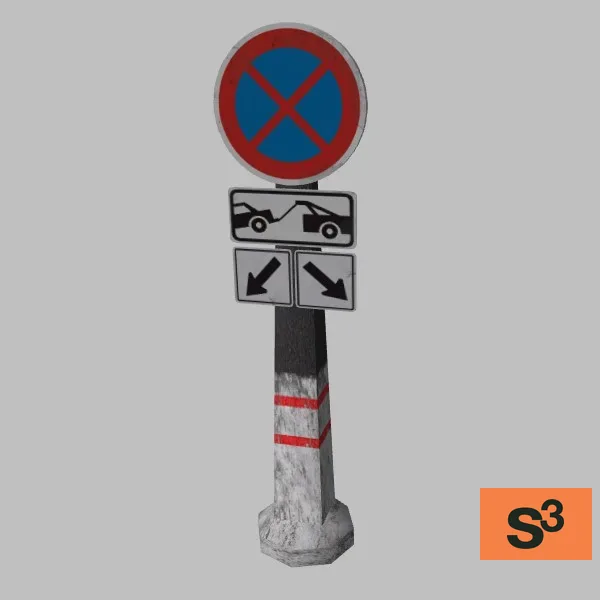 no-parking-sign-002 — 3D model preview