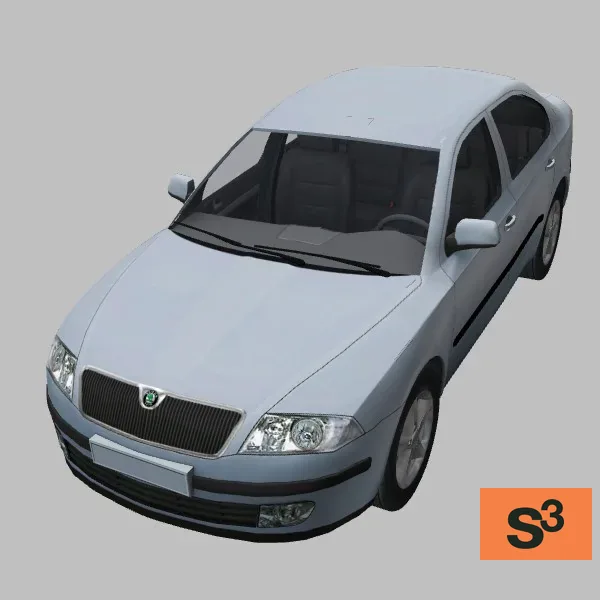 Octavia · CZ · blue — 3D model preview