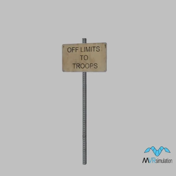off-limits-troops-sign-001 — 3D model preview