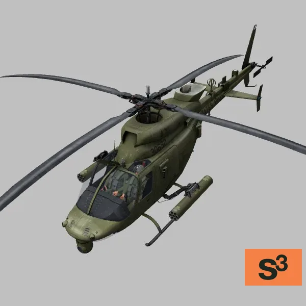 OH-58F-Block2 · US · green — 3D model preview