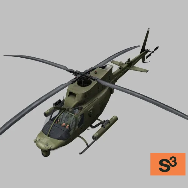 OH-58F · US · green — 3D model preview