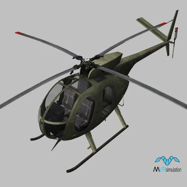 OH-6A · US · green — 3D model preview