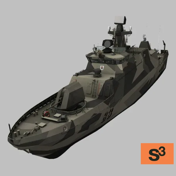 Ohjusvene-83 · FI · camo — 3D model preview