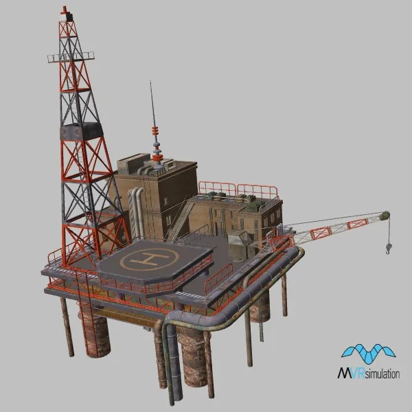 oil rig-002 — 3D model preview