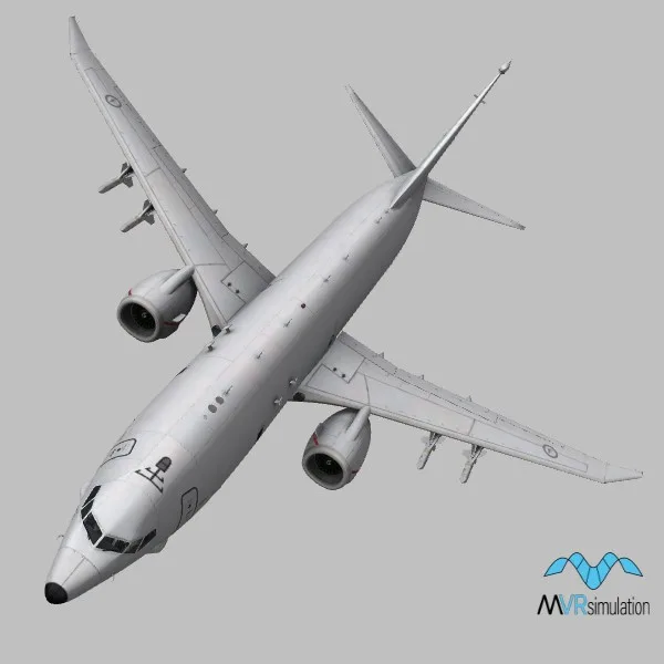 P-8A · AU · grey — 3D model preview
