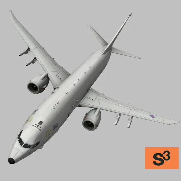 P-8A · GB · grey — 3D model preview