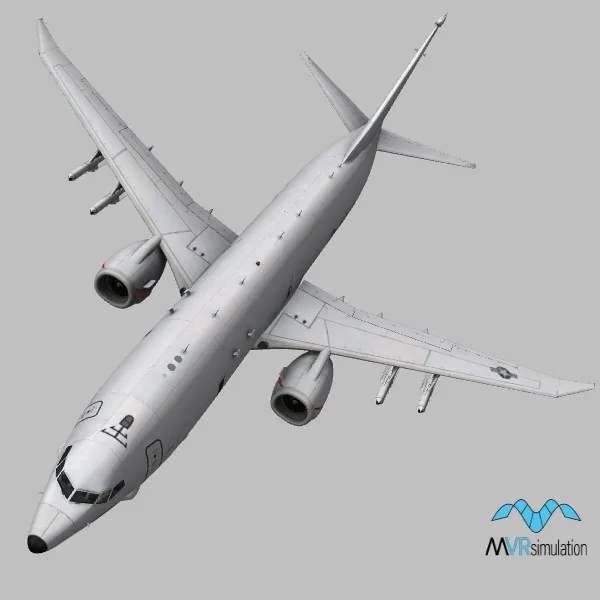 P-8A · US · grey — 3D model preview