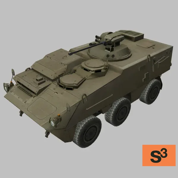 Pandur-II · AT · green — 3D model preview