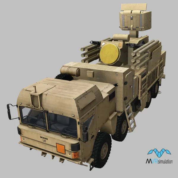 Pantsir-S1 · AE · desert — 3D model preview