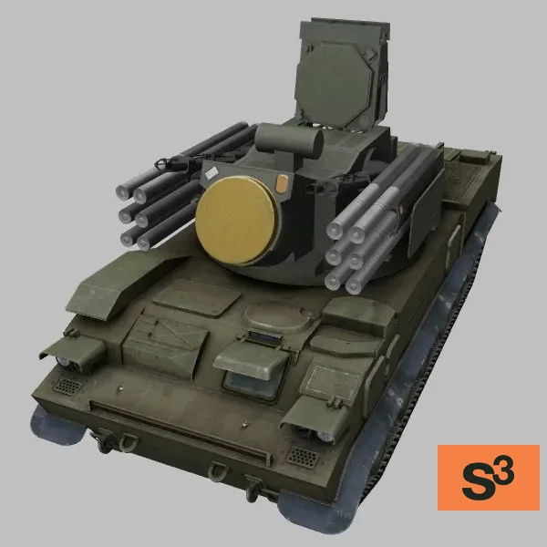 Pantsir-S2-GM352M1E · RU · green — 3D model preview