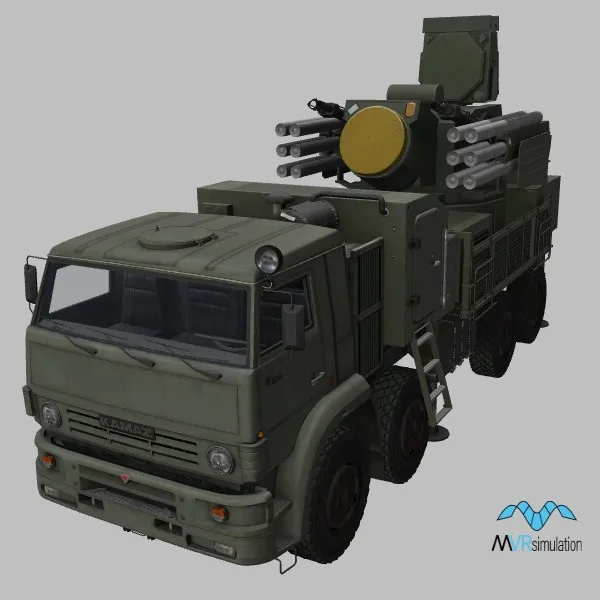 Pantsir-S2 · RU · green — 3D model preview