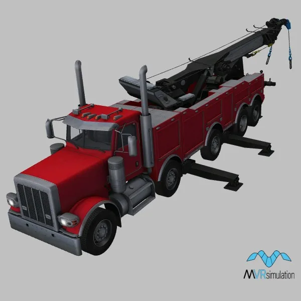 Peterbilt-389-Wrecker · US · red — 3D model preview