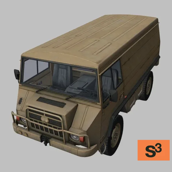 Pinzgauer-716MK · GB · desert — 3D model preview