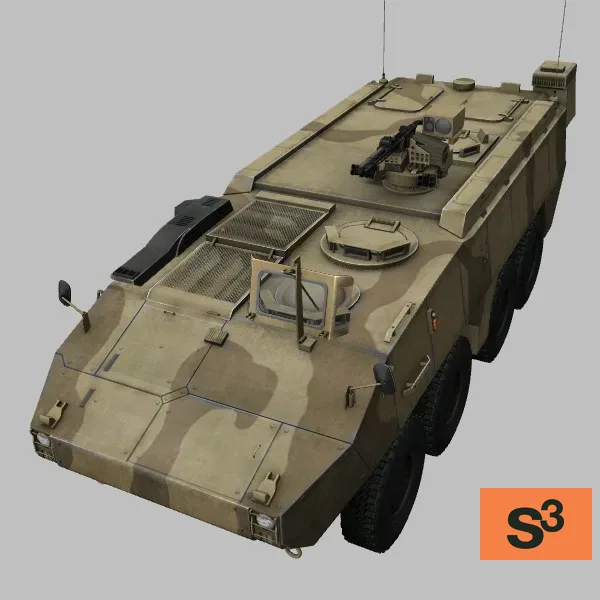 Piranha-IIIC-KMW · DK · desert — 3D model preview